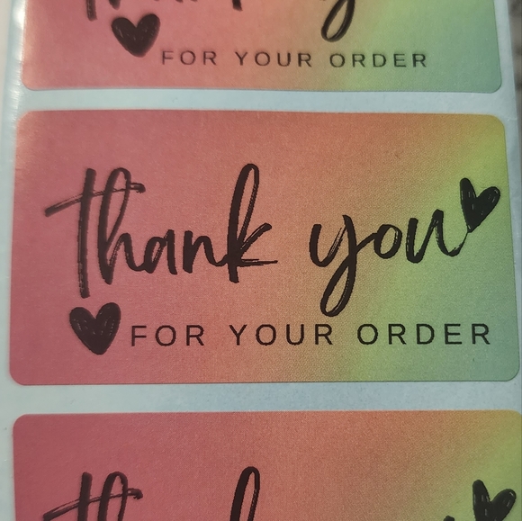 100pcs  Thermal Thank you Stickers - Picture 2 of 3